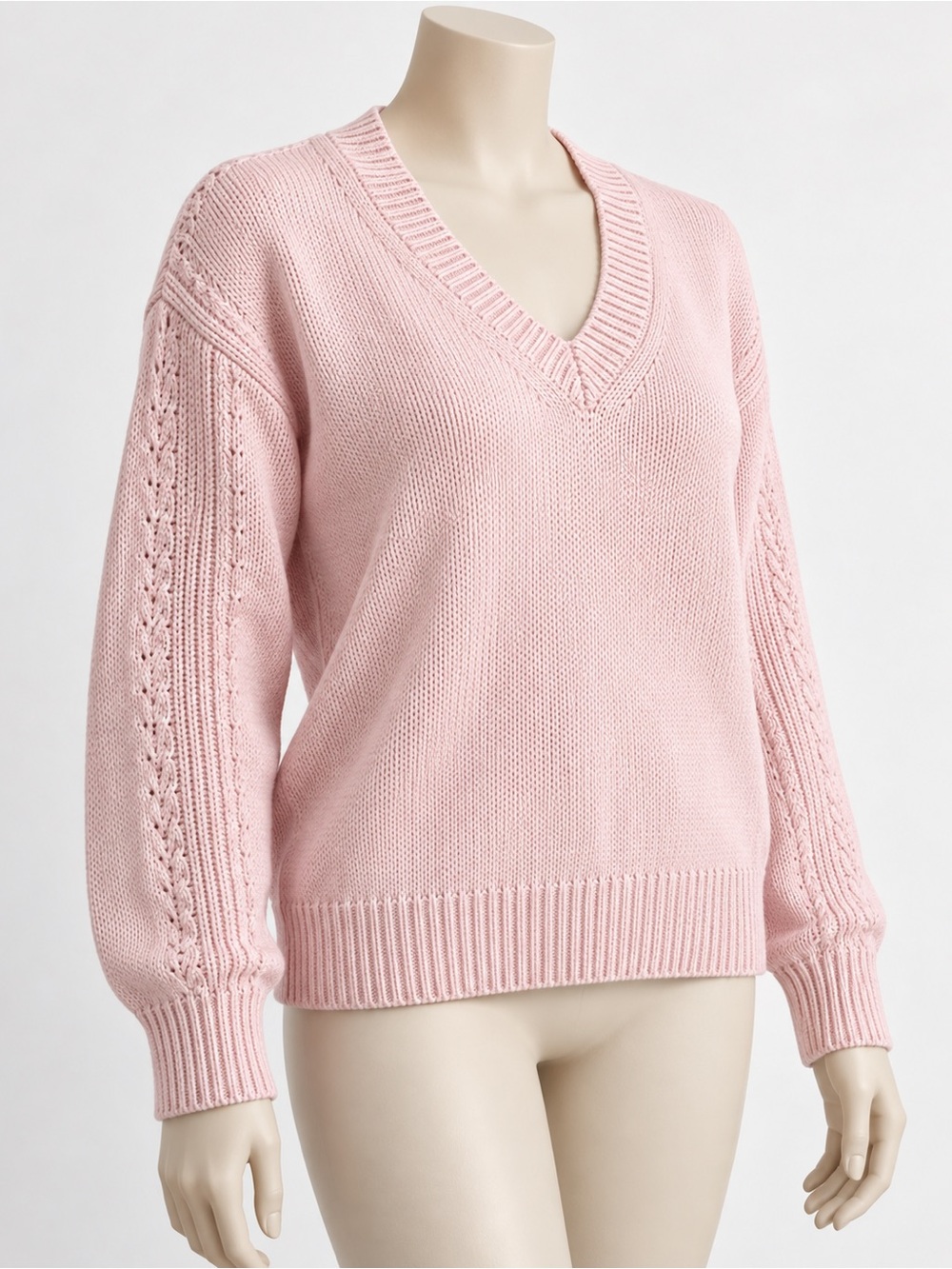 TITLE:
NWT J.Crew Cotton-Blend V-Neck Pullover Sweater Pink Size M
DESCRIPTION: